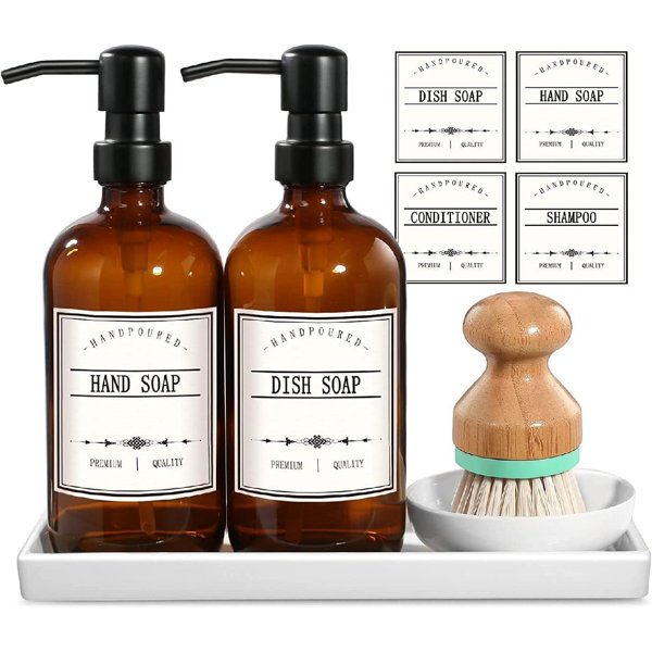 Kitchen soap sales dispenser set